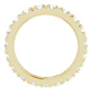 14K Yellow Gold 1 1/3 CTW Lab-Grown Diamond Eternity Band Size 3.25