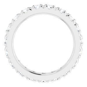 Platinum 1 1/3 CTW Natural Diamond Eternity Band Size 3.25