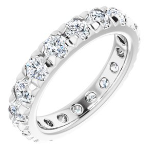 Platinum 1 1/4 CTW Natural Diamond Eternity Band Size 3