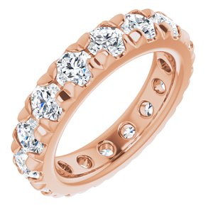 14K Rose Gold 2 3/8 CTW Natural Diamond Eternity Band Size 3.25