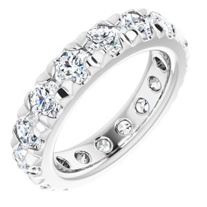 Platinum 2 3/8 CTW Natural Diamond Eternity Band Size 3.25