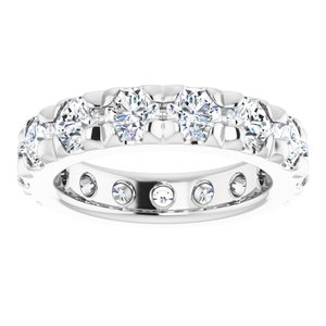 10K White Gold 2 1/4 CTW Lab-Grown Diamond French-Set Eternity Band