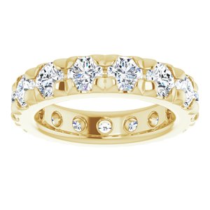 10K Yellow Gold 2 1/4 CTW Lab-Grown Diamond French-Set Eternity Band