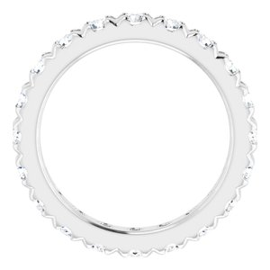 10K White Gold 1 1/5 CTW Lab-Grown Diamond French-Set Eternity Band