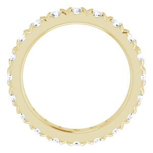 10K Yellow Gold 1 1/5 CTW Natural Diamond French-Set Eternity Band