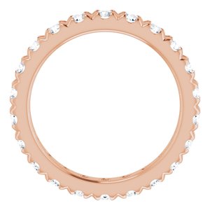 14K Rose Gold 7/8 CTW Lab-Grown Diamond Eternity Band Size 3
