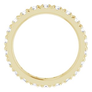 14K Yellow Gold 7/8 CTW Natural Diamond Eternity Band Size 3