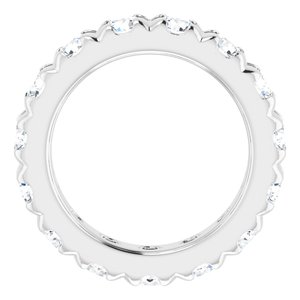10K White Gold 2 1/4 CTW Natural Diamond French-Set Eternity Band