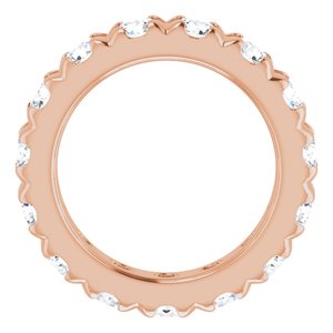 10K Rose Gold 2 1/4 CTW Lab-Grown Diamond French-Set Eternity Band