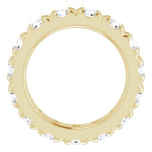 10K Yellow Gold 2 1/4 CTW Lab-Grown Diamond French-Set Eternity Band