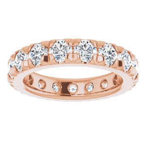 14K Rose Gold 2 CTW Lab-Grown Diamond Eternity Band Size 3.5