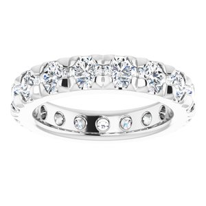 Platinum 2 CTW Natural Diamond Eternity Band Size 3.5