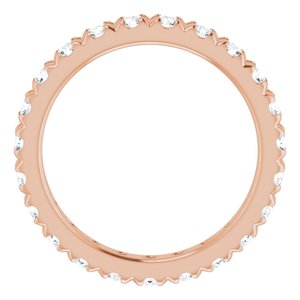 14K Rose Gold 9/10 CTW Natural Diamond Eternity Band Size 3.75