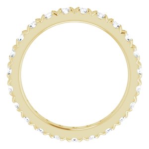 14K Yellow Gold 9/10 CTW Lab-Grown Diamond Eternity Band Size 3.75