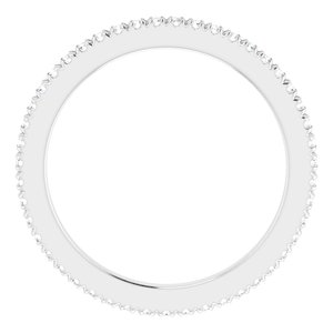 14K White Gold 1/5 CTW Lab-Grown Diamond Eternity Band Size 3