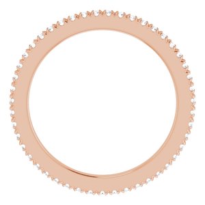 14K Rose Gold 1/5 CTW Natural Diamond Eternity Band Size 3
