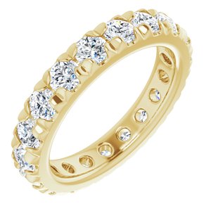 14K Yellow Gold 1 1/3 CTW Lab-Grown Diamond Eternity Band Size 3.25