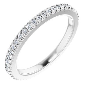 14K White Gold 1/5 CTW Lab-Grown Diamond Eternity Band Size 3.5