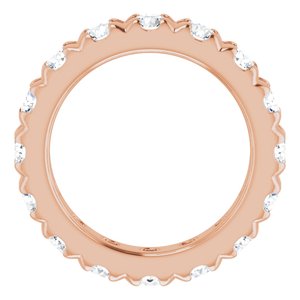 14K Rose Gold 1 9/10 CTW Lab-Grown Diamond Eternity Band Size 3