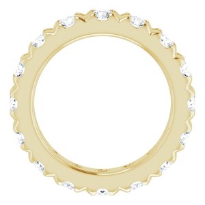 10K Yellow Gold 1 9/10 CTW Lab-Grown Diamond French-Set Eternity Band