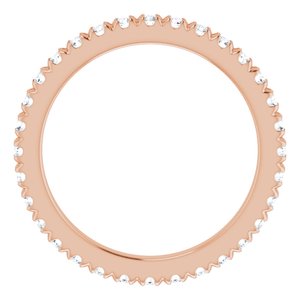 10K Rose Gold 3/8 CTW Lab-Grown Diamond French-Set Eternity Band