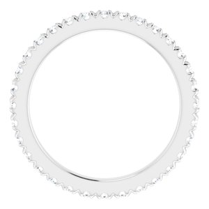 10K White Gold 3/8 CTW Lab-Grown Diamond French-Set Eternity Band