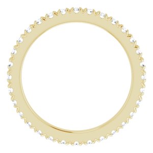 10K Yellow Gold 3/8 CTW Lab-Grown Diamond French-Set Eternity Band