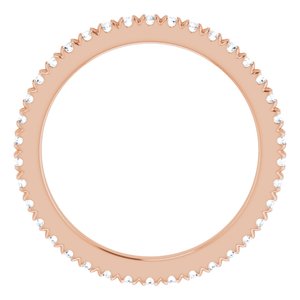 14K Rose Gold 1/3 CTW Lab-Grown Diamond Eternity Band Size 3.5