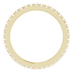 14K Yellow Gold 1/3 CTW Natural Diamond Eternity Band Size 3.5