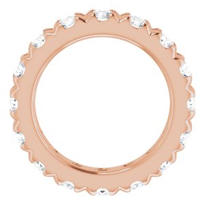 14K Rose Gold 2 3/8 CTW Natural Diamond Eternity Band Size 3