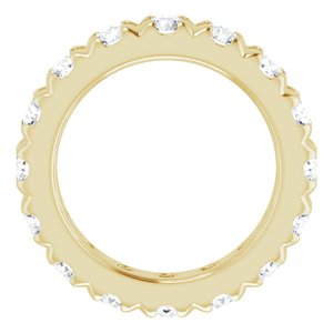 14K Yellow Gold 2 3/8 CTW Natural Diamond Eternity Band Size 3