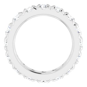 14K White Gold 2 3/8 CTW Natural Diamond Eternity Band Size 3