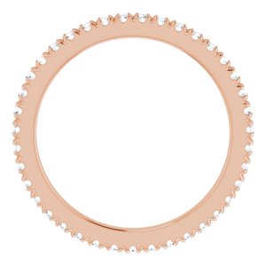 14K Rose Gold 1/3 CTW Natural Diamond Eternity Band Size 4