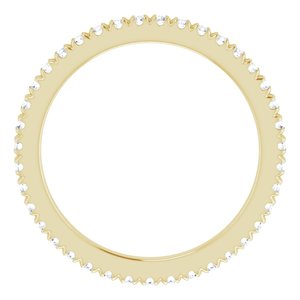 14K Yellow Gold 1/3 CTW Natural Diamond Eternity Band Size 4