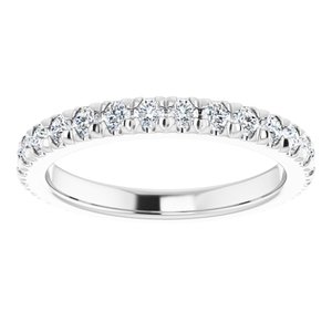 Platinum 1/2 CTW Lab-Grown Diamond Eternity Band Size 3.75