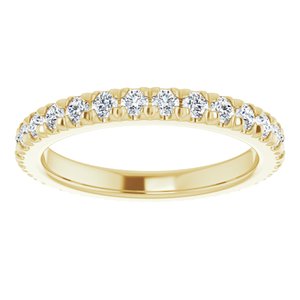 14K Yellow Gold 1/2 CTW Natural Diamond Eternity Band Size 3.75