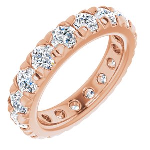 14K Rose Gold 2 CTW Natural Diamond Eternity Band Size 3.25