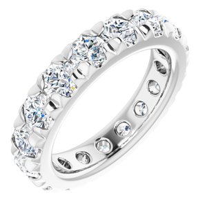 Platinum 2 CTW Lab-Grown Diamond Eternity Band Size 3.25