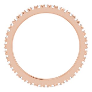 14K Rose Gold 1/3 CTW Natural Diamond Eternity Band Size 3.75