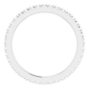 Platinum 1/3 CTW Natural Diamond Eternity Band Size 3.75