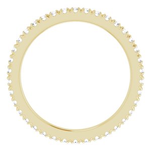 14K Yellow Gold 1/3 CTW Natural Diamond Eternity Band Size 3.75