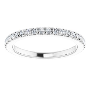 Platinum 1/3 CTW Natural Diamond Eternity Band Size 4