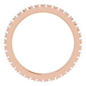 14K Rose Gold 1/3 CTW Lab-Grown Diamond Eternity Band Size 3.25