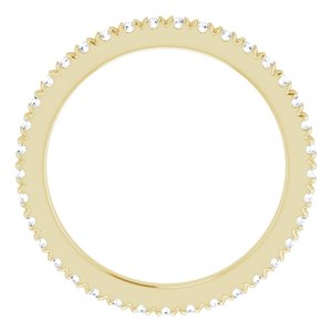 14K Yellow Gold 1/3 CTW Natural Diamond Eternity Band Size 3.25