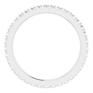 14K White Gold 1/3 CTW Lab-Grown Diamond Eternity Band Size 3.25