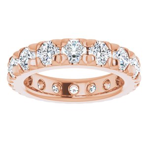 14K Rose Gold 2 3/8 CTW Lab-Grown Diamond Eternity Band Size 3.25