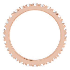 14K Rose Gold 1/2 CTW Natural Diamond Eternity Band Size 3.25
