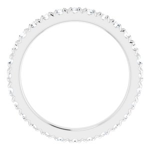 Platinum 1/2 CTW Lab-Grown Diamond Eternity Band Size 3.25