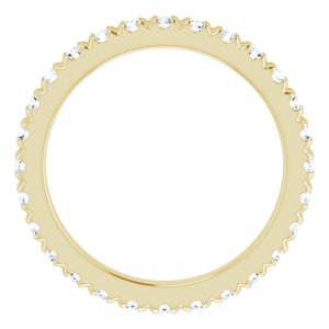 14K Yellow Gold 1/2 CTW Natural Diamond Eternity Band Size 3.25