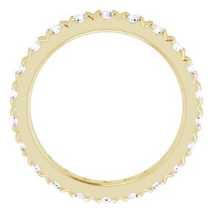 14K Yellow Gold 7/8 CTW Lab-Grown Diamond Eternity Band Size 3.25